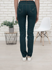 719900-722-69 - Gina Damenjeans Straight Fit in  Petrol