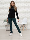 719900-722-69 - Gina Damenjeans Straight Fit in  Petrol