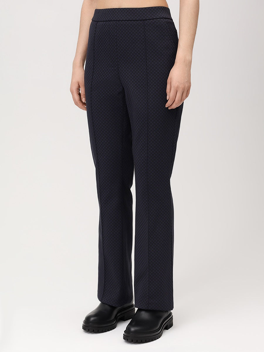 866200-780-8 Damen Flared Schlupfhose aus Minimal-Jacquardstretch