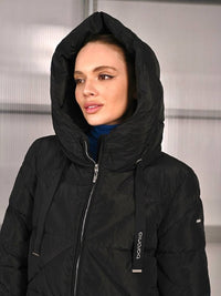 123200-238 Damen Steppmantel mit Kapuze