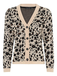 142 268 Langärmeliger Cardigan mit Leo-Muster