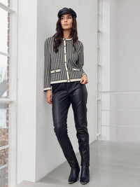 145268 Strickblazer im Hahnentritt-Design