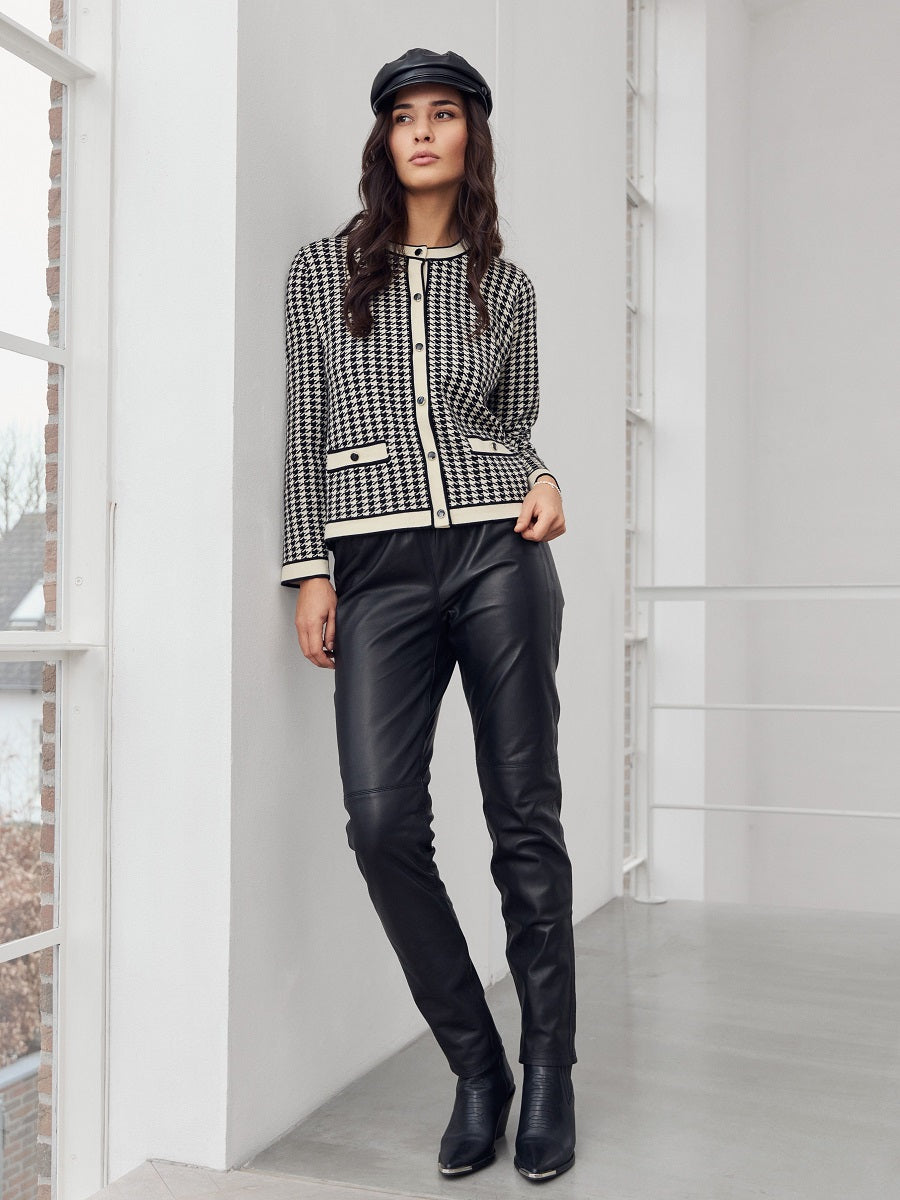 145268 Strickblazer im Hahnentritt-Design