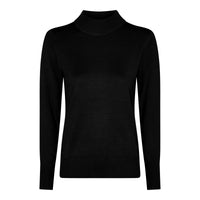 150135 Rollkragenpullover in  Schwarz oder Latte