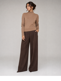 150135 Rollkragenpullover in  Schwarz oder Latte