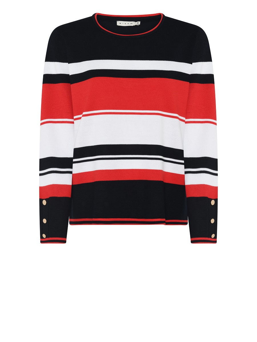 181173 Damenpullover  mit Streifenmuster