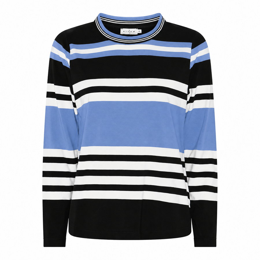 182187 Langarmshirt mit Streifen in verschiedene Farben