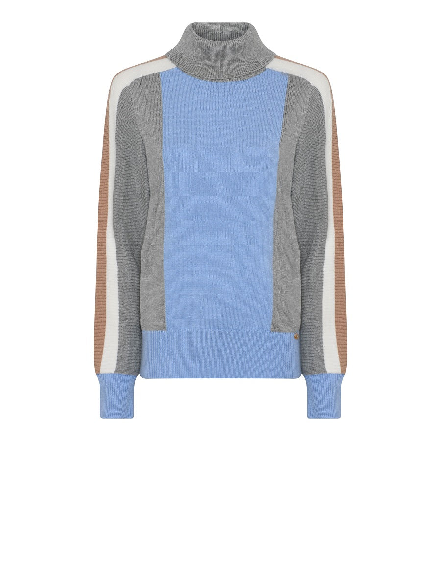 183114 Rollkragenpullover in Rosa oder Hellblau