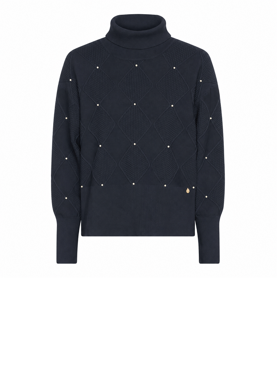 183134 Eleganter Strickpullover mit Rollkragen