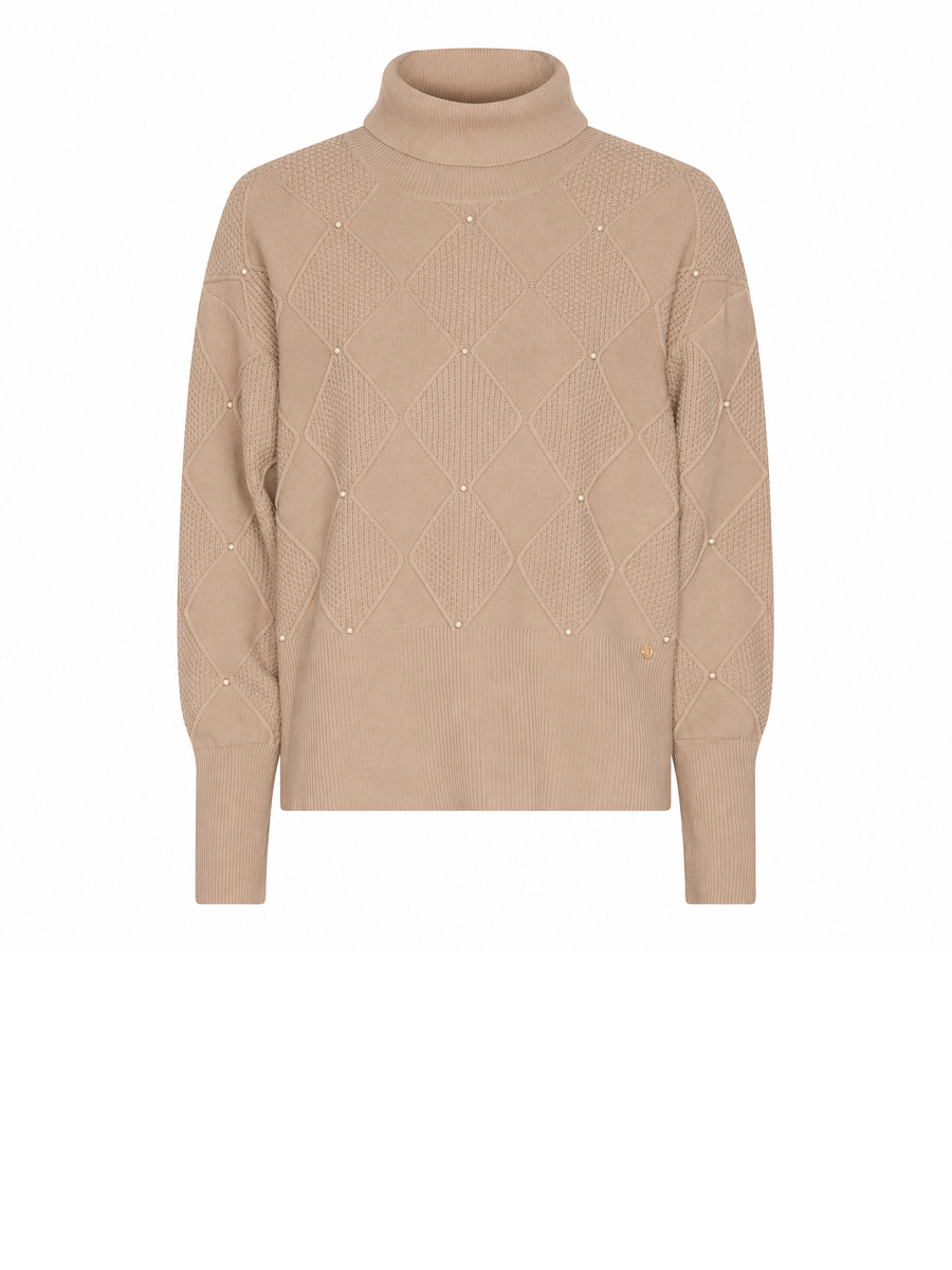 183134 Eleganter Strickpullover mit Rollkragen
