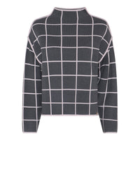 183153 Strickpullover mit Karomuster