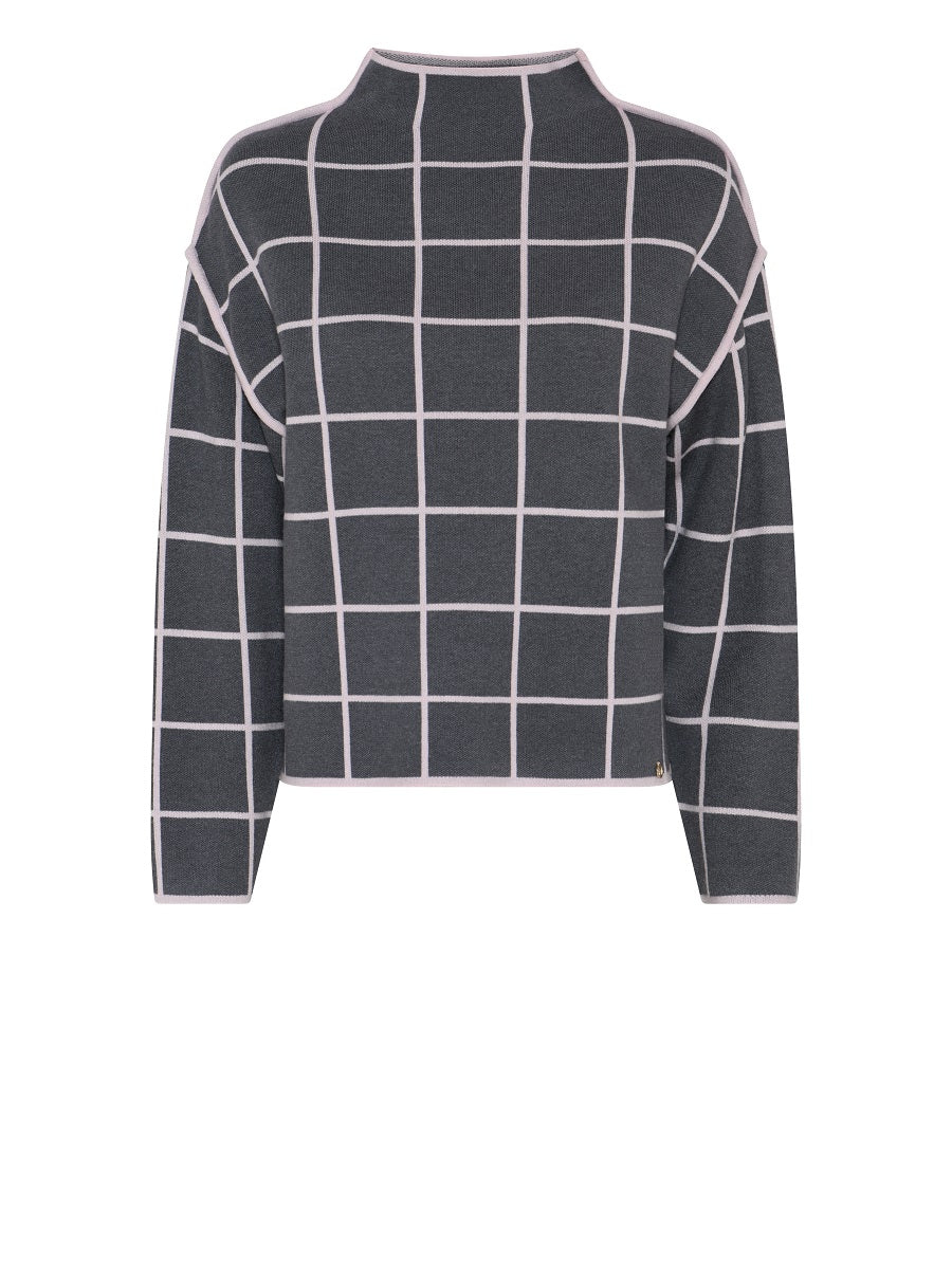 183153 Strickpullover mit Karomuster