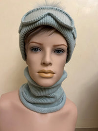 23 W 71 Winter-Set Mütze & Schlauchschal in hellblau