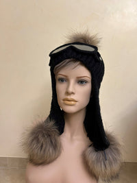 25 W I 109 Wintermütze aus Merino Wolle im stylischen Aviator-/Piloten-Look