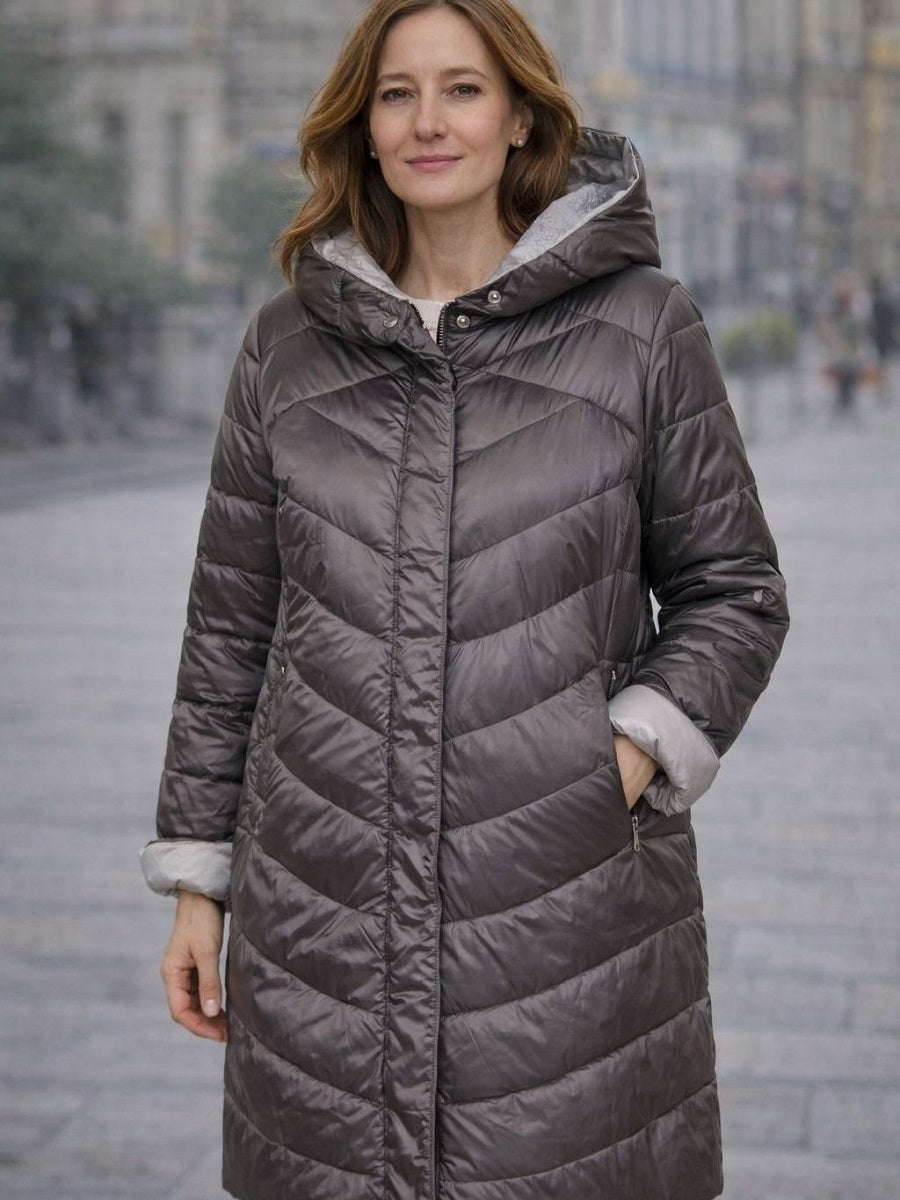 125500-206 Damen Daunejacke mit Kapuze