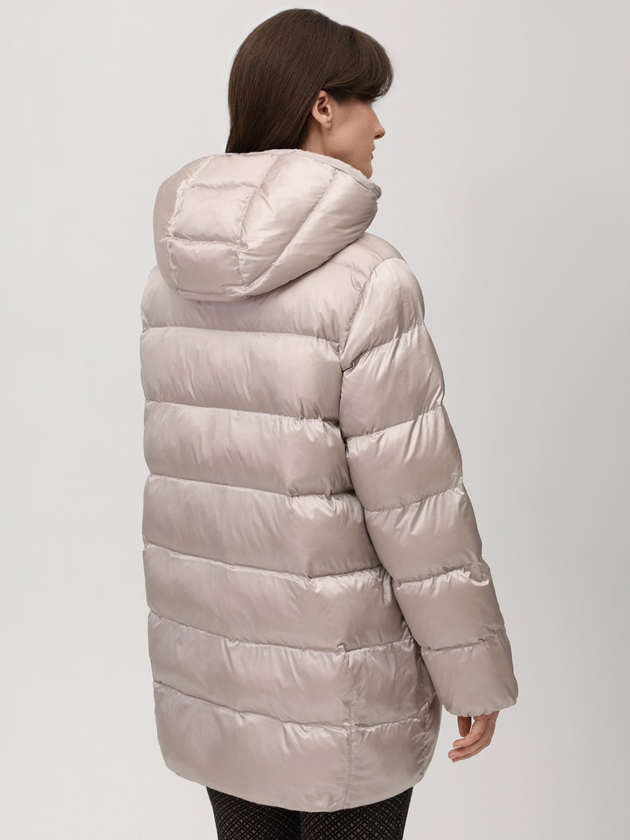 317300-206-187 Damen Winter Steppjacke mit Kontrastverarbeitung