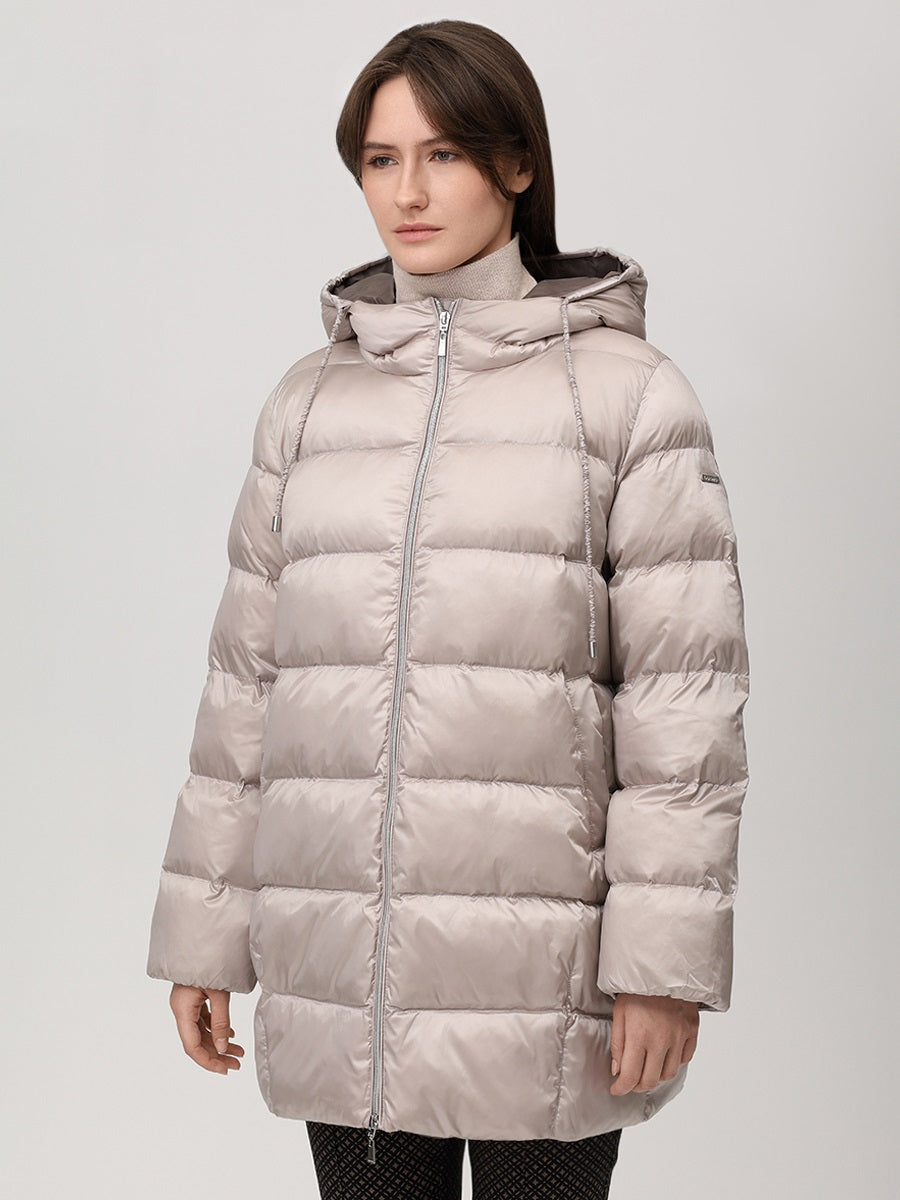 317300-206-187 Damen Winter Steppjacke mit Kontrastverarbeitung