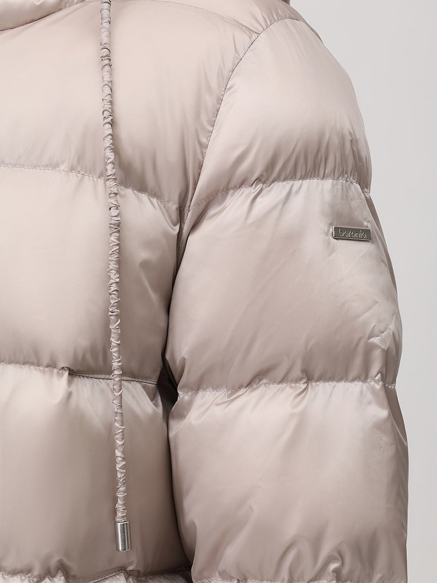 317300-206-187 Damen Winter Steppjacke mit Kontrastverarbeitung