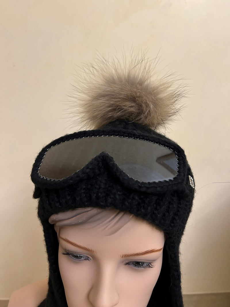 25 W I 109 Wintermütze aus Merino Wolle im stylischen Aviator-/Piloten-Look