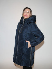 124600-238-800 Damenjacke mit Kapuze in navy