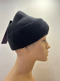 25 W I 151 Klassische Rippstrick-Mütze aus Viskose Mischung in Schwarz