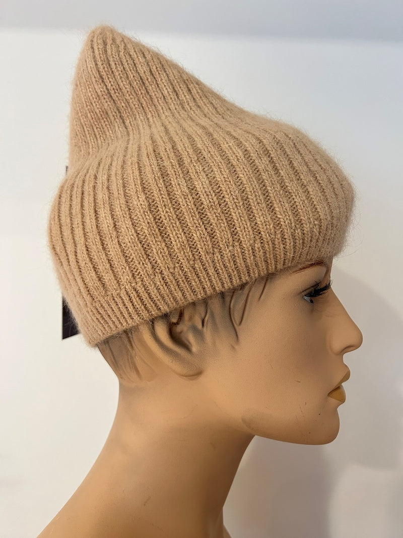 25 W P 33 kuschelige Strickmütze aus Angora Mischung in beige
