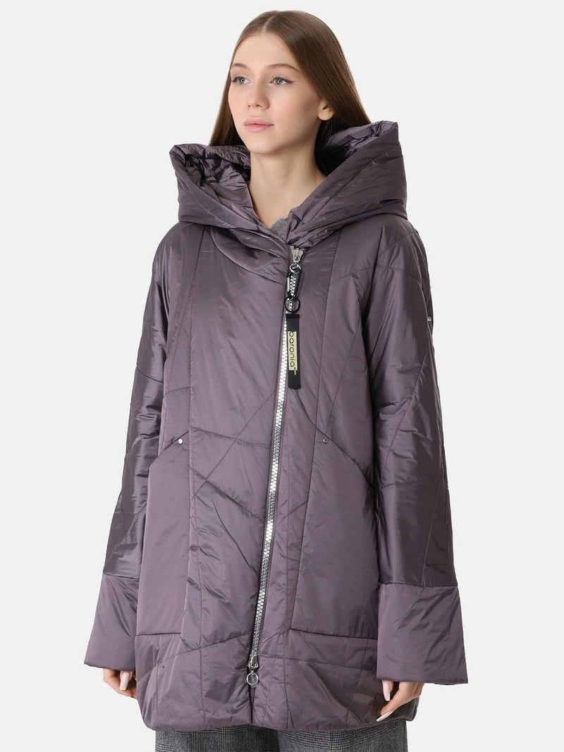 308700-206-340  Lässige Steppjacke mit Kapuze, Farbe Flieder