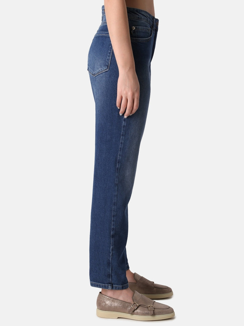 838100-130-15-881 Kelly - Damenjeans Mom's Fit aus Cotton-Lyocell-Denim