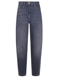 853500-130-981- Hazel - 5-Pocket Damen Jeans O-Shape aus grauem Cotton-Lyocell-Denim