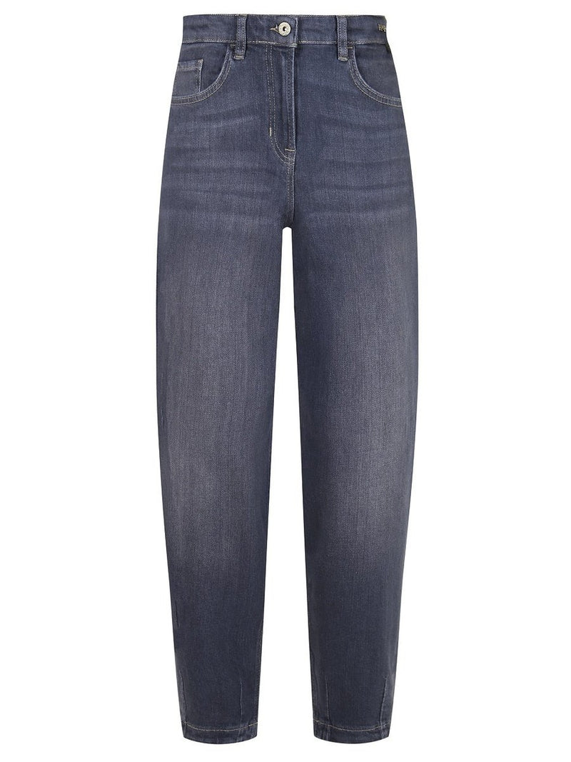 853500-130-981- Hazel - 5-Pocket Damen Jeans O-Shape aus grauem Cotton-Lyocell-Denim