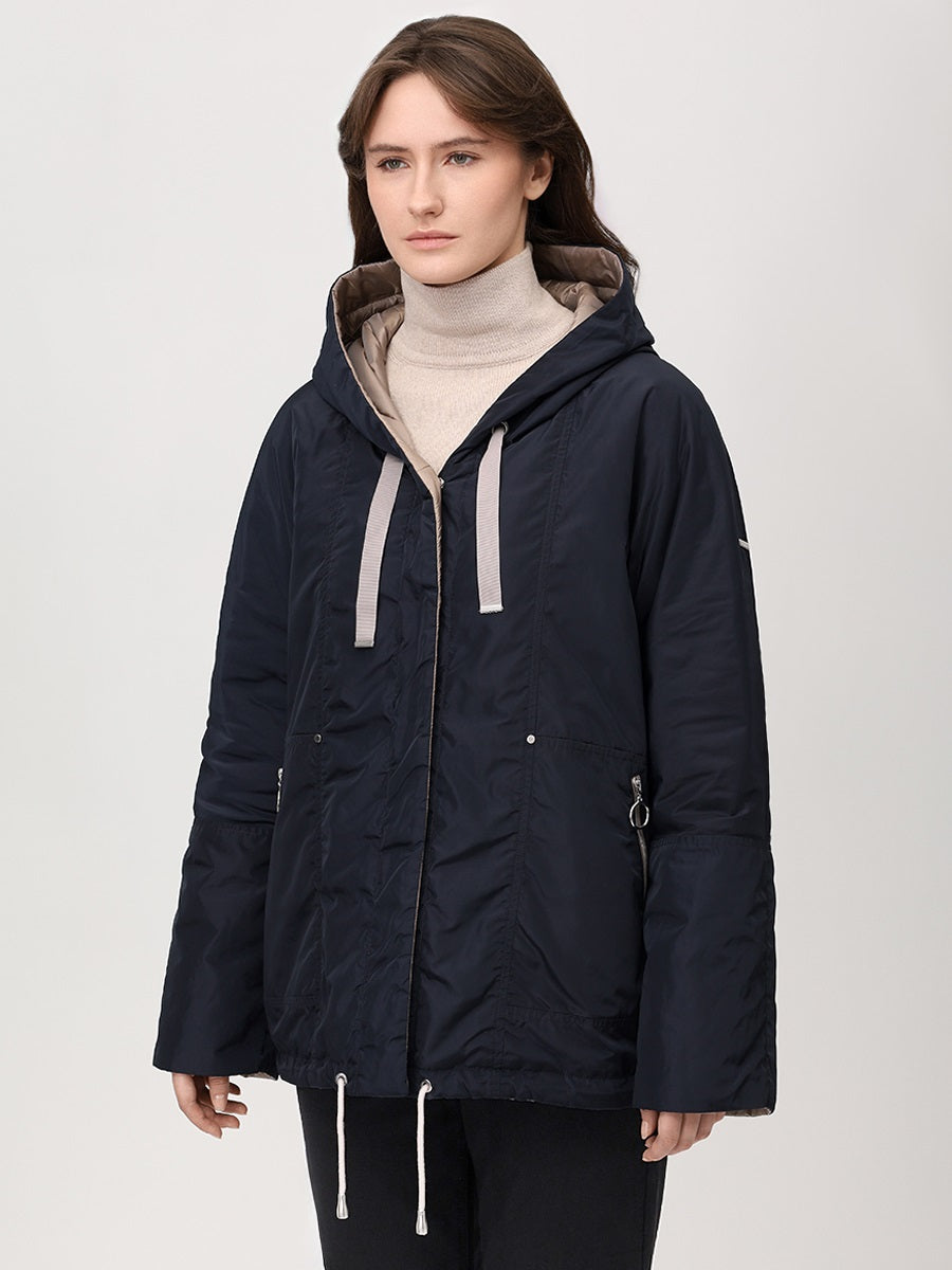 315700-238-807 - Damen Übergangsjacke mit Kapuze - navy/ light taupe