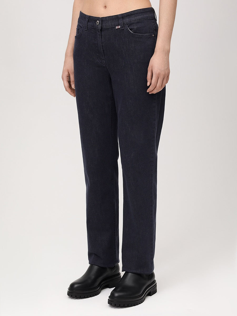 861400-779-59 - Vicky - Damenjeans Straight Fit in Dunkel Blau