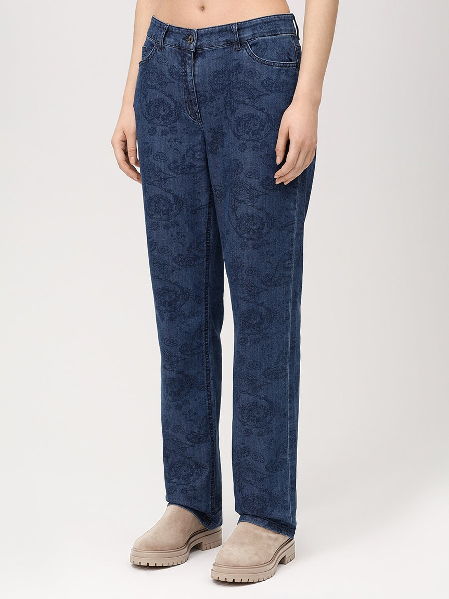 779400-720-87 - Vicky - Damenjeans mit geradem Bein Straight Fit in Dunkel Blau