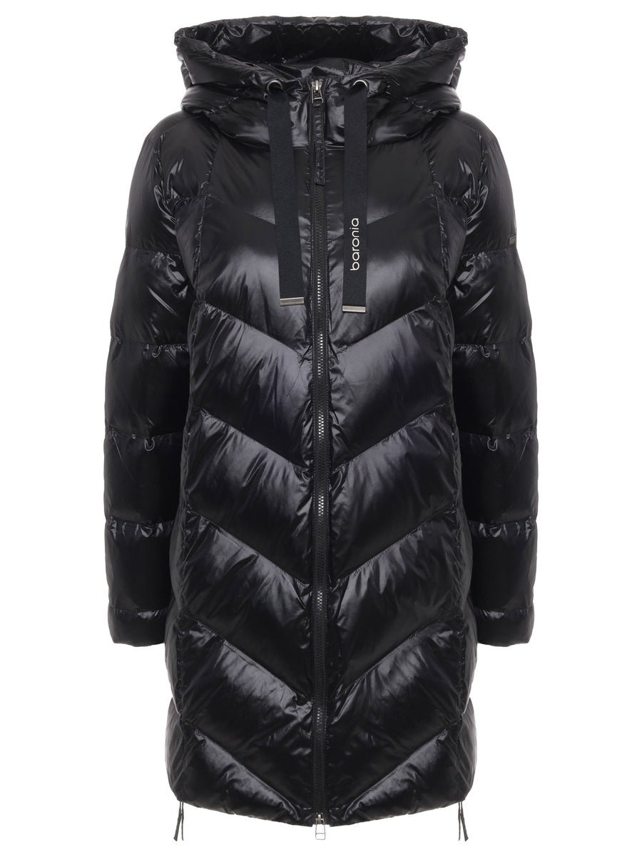 123000-150 Damenjacke mit Kapuze in schwarz