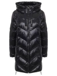 123000-150 Damenjacke mit Kapuze in schwarz