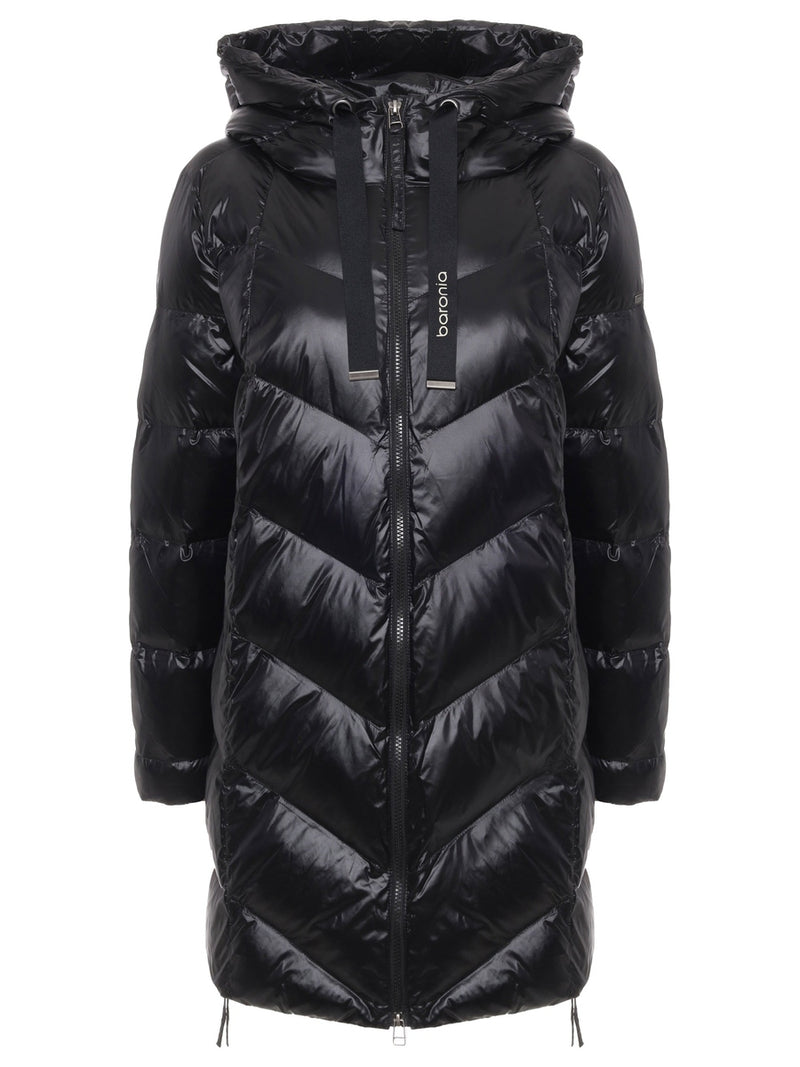 123000-150 Damenjacke mit Kapuze in schwarz