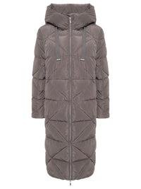 123200-238 Damen Steppmantel mit Kapuze