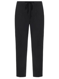 865300-780-9 Damen Jacquard Hosen in schwarz/grau