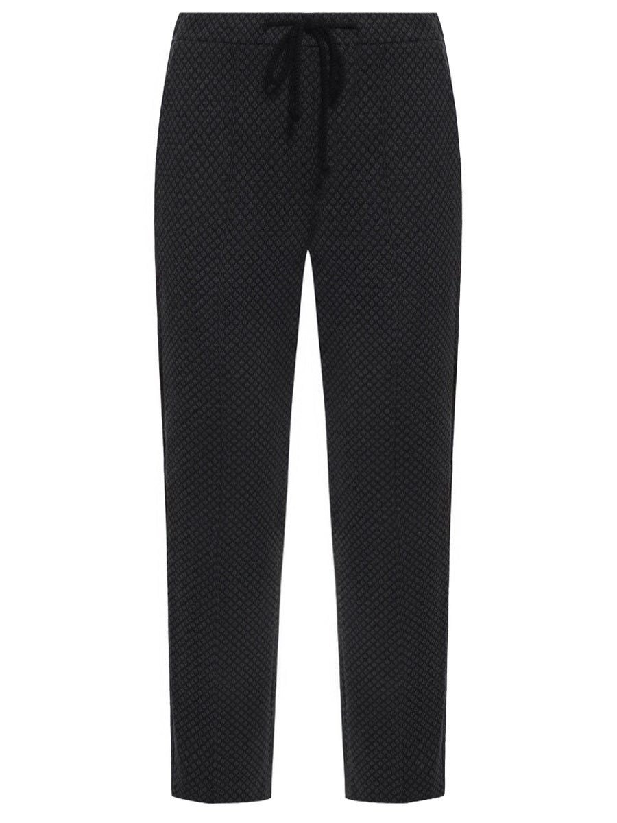 865300-780-9 Damen Jacquard Hosen in schwarz/grau
