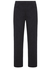 865900-780-9 Damen Jacquard Schlupfhose Wide leg in schwarz/grau