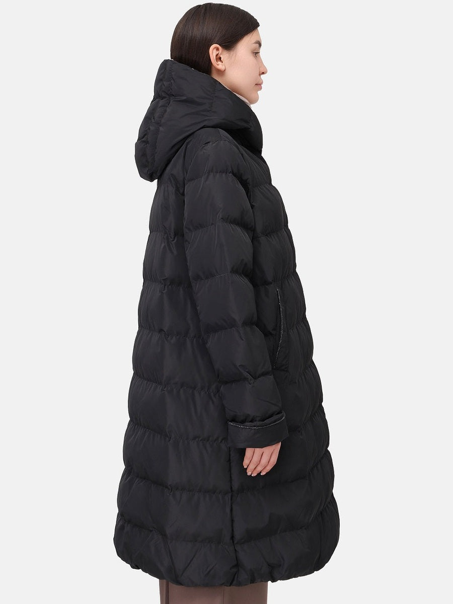 124100-238-907 Damen Wintermantel in Schwarz