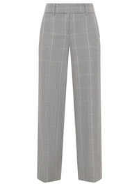 886800-792-9 Josie Elegante Palazzo Hose aus Glen Check