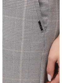 886800-792-9 Josie Elegante Palazzo Hose aus Glen Check