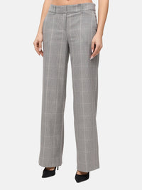 886800-792-9 Josie Elegante Palazzo Hose aus Glen Check