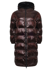 126200 Lange Damenmantel in bordeaux