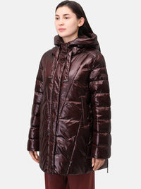 320900-206-620 Damen Steppjacke in modische bordeaux Farbe