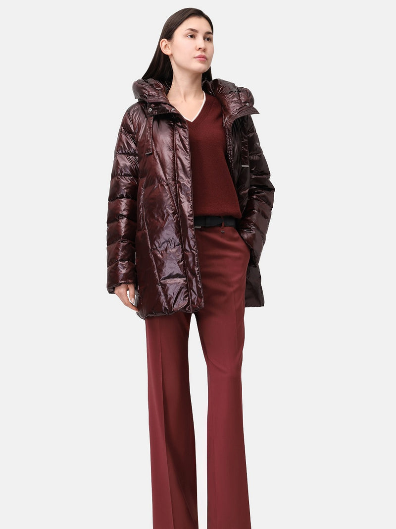 320900-206-620 Damen Steppjacke in modische bordeaux Farbe