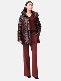 320900-206-620 Damen Steppjacke in modische bordeaux Farbe