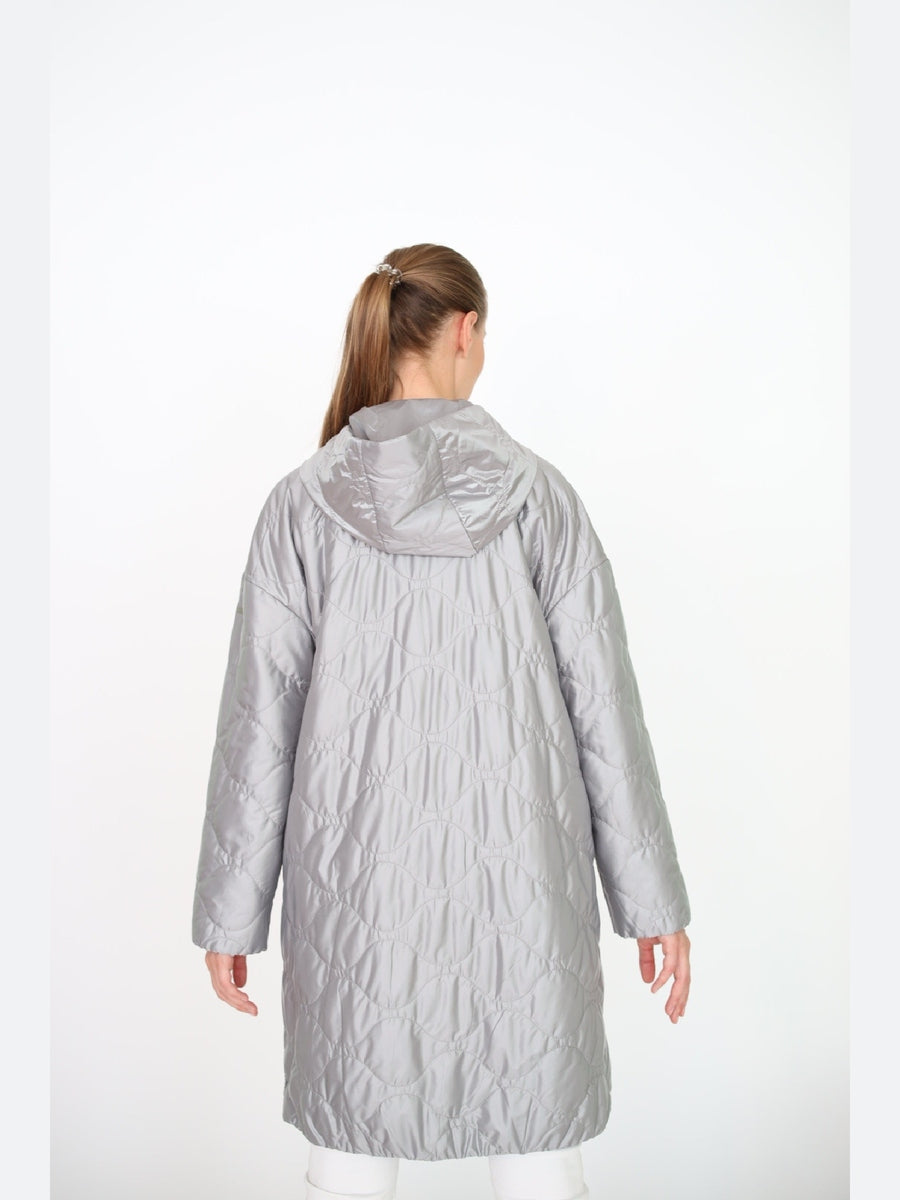 122000-206-910 - Leichter Steppmantel - silber