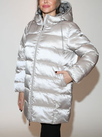 317300-206-187 Damen Winter Steppjacke mit Kontrastverarbeitung